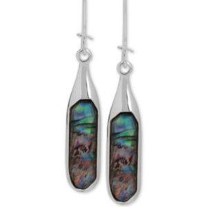 Robert Lee Morris Soho Abalone Long Drop Earrings-SILVER